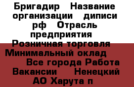 Бригадир › Название организации ­ диписи.рф › Отрасль предприятия ­ Розничная торговля › Минимальный оклад ­ 35 000 - Все города Работа » Вакансии   . Ненецкий АО,Харута п.